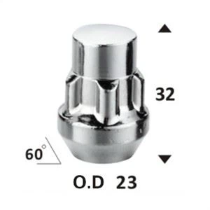 مهره های قفل چرخ کروم